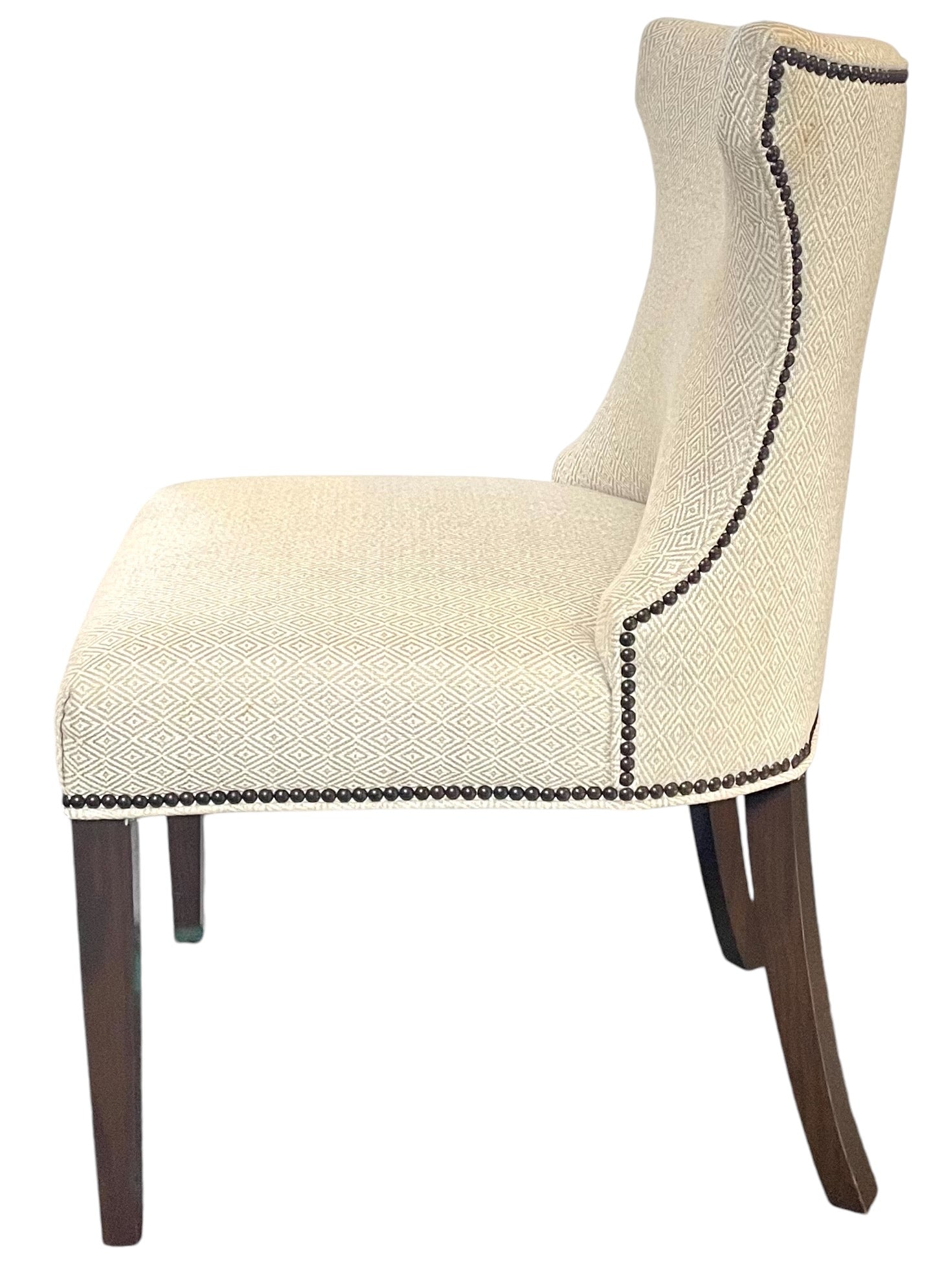 Set of 10 Cypress Custom Linen Dining Chairs