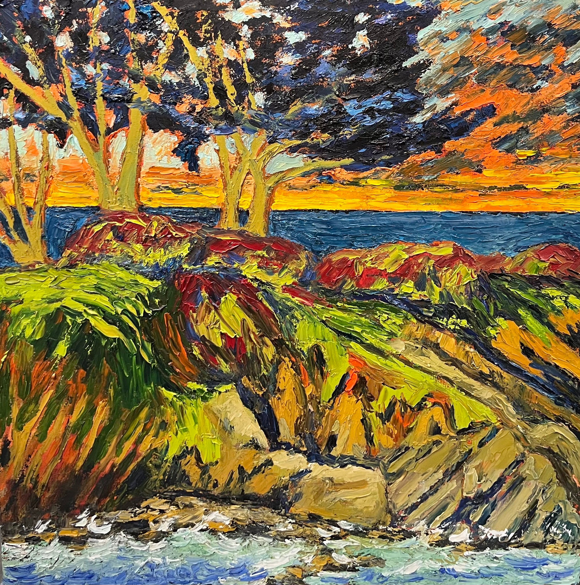 Terrence Zito "Pacific Grove Coast With Cypress Trees And Aloe"