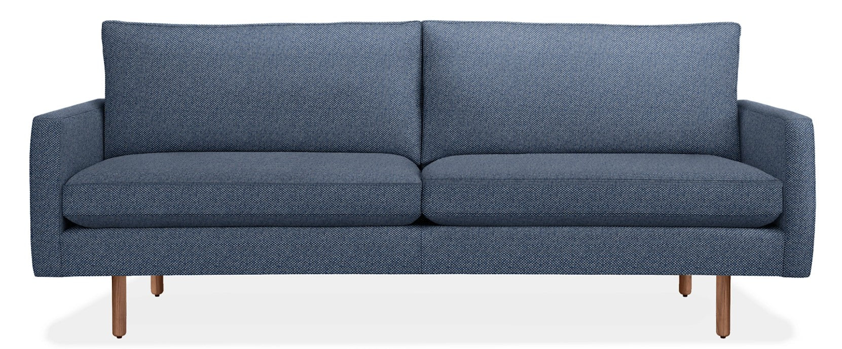 Room & Board Jasper Sofa in Heather Blue Fabric.