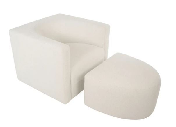 NEW White Haven Performance Boucle Chair and Matching Ottoman