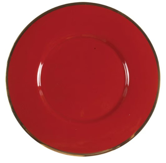 Set of 12 "Holiday Gems Ruby" Chargers by Lenox