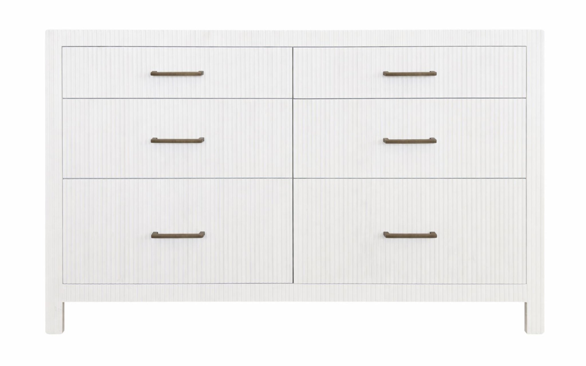 White Dresser Finished in Ribbed Wood