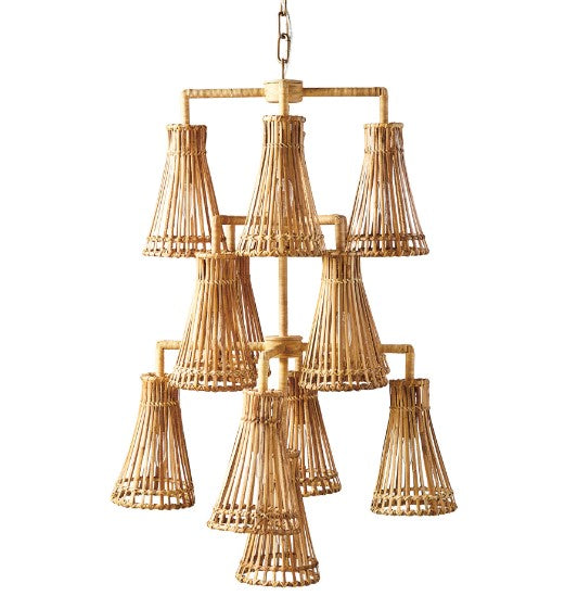 Serena & Lily Cascais Rattan Chandelier