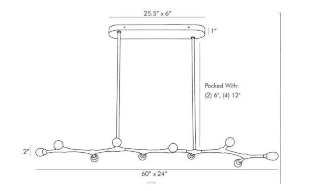 NEW IN BOX Arteriors "Vanderpool" Chandelier