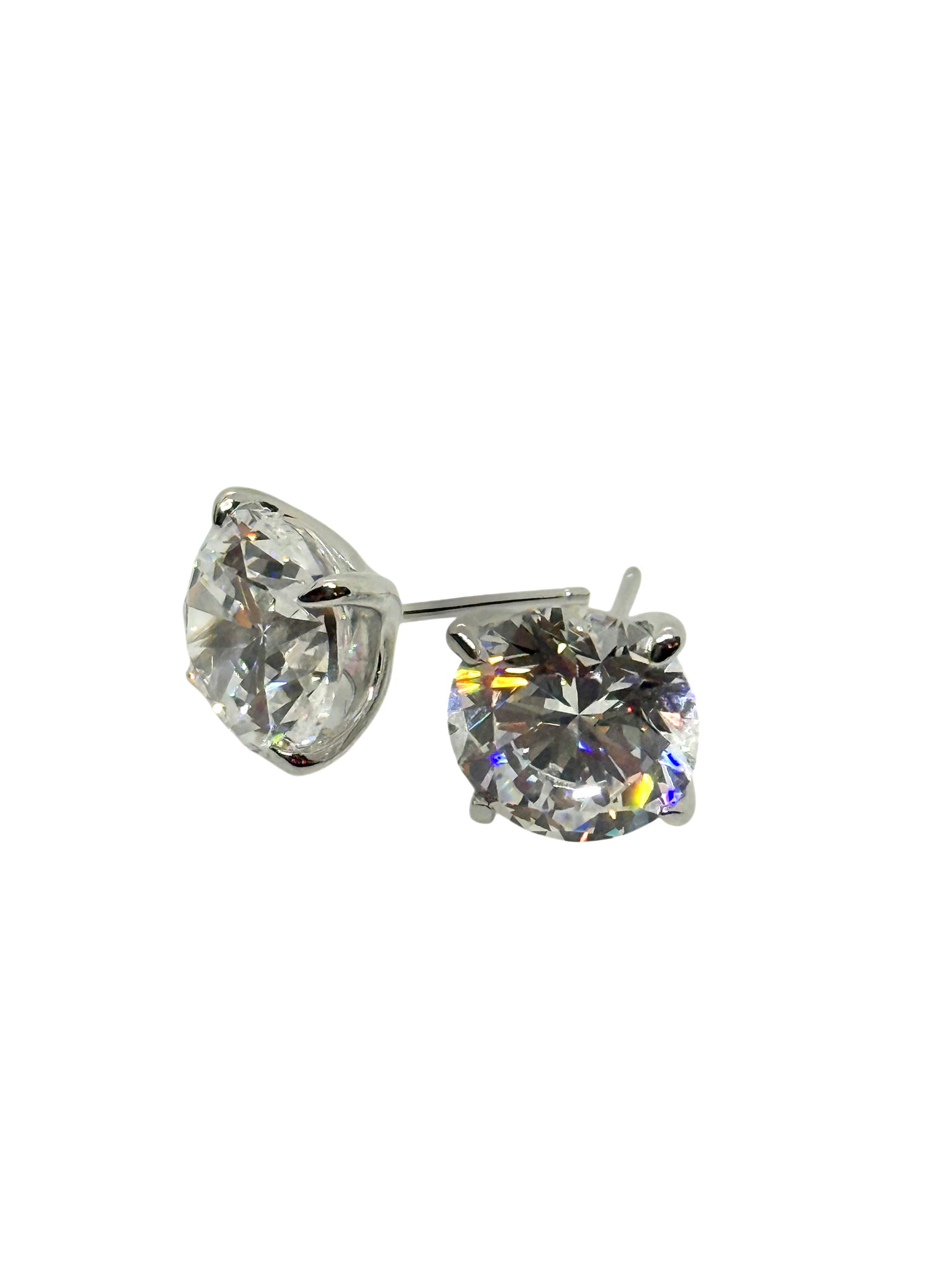 Large Signity Diamond Stud Earrings