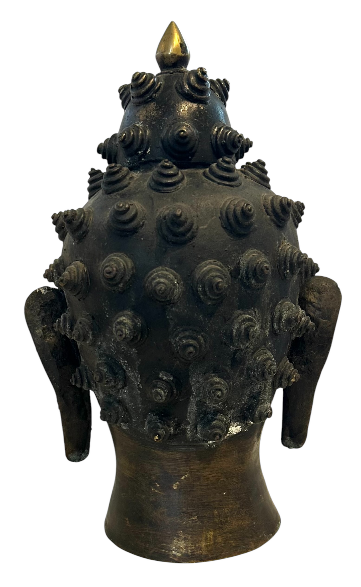 Antique Bronze Buddha Head From Thailand