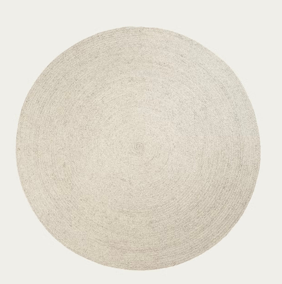 Armadillo Chalk Braid 8'  Round Rug.