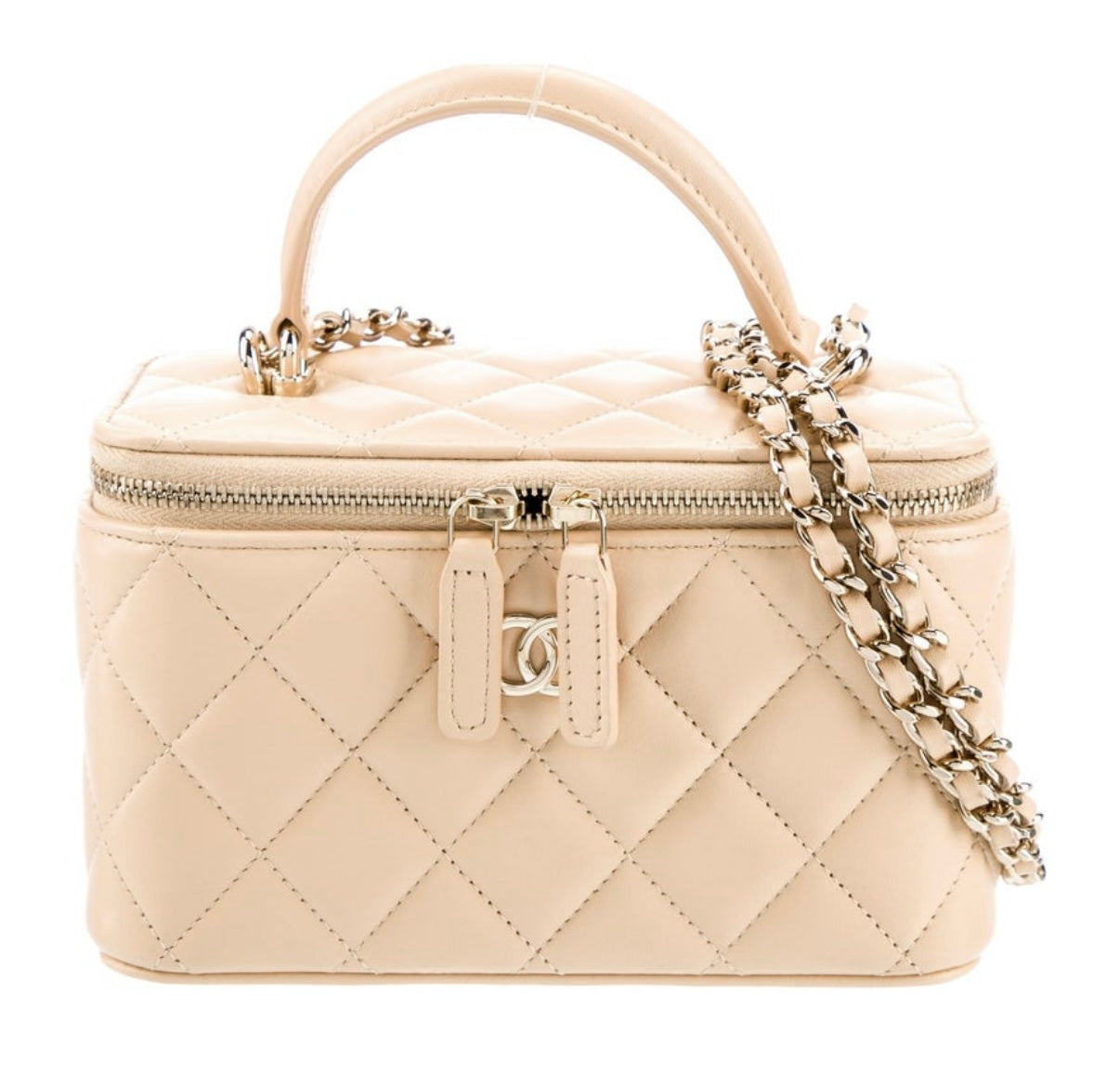 NEW Chanel Small Top Handle Vanity Case With Cross Body Chain