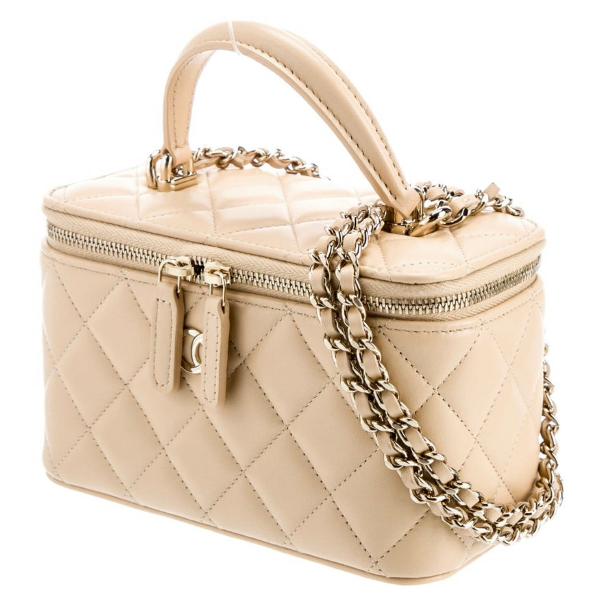 NEW Chanel Small Top Handle Vanity Case With Cross Body Chain