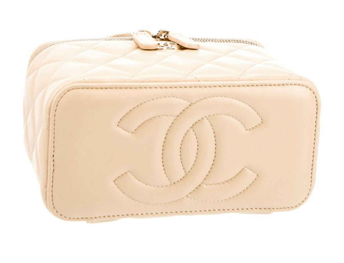 NEW Chanel Small Top Handle Vanity Case With Cross Body Chain