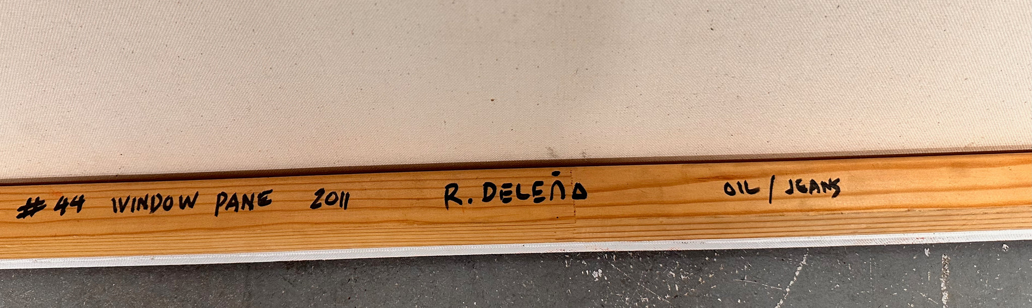 Roni Deleno "Window Pane" Oil Mixed Media Artwork 2011