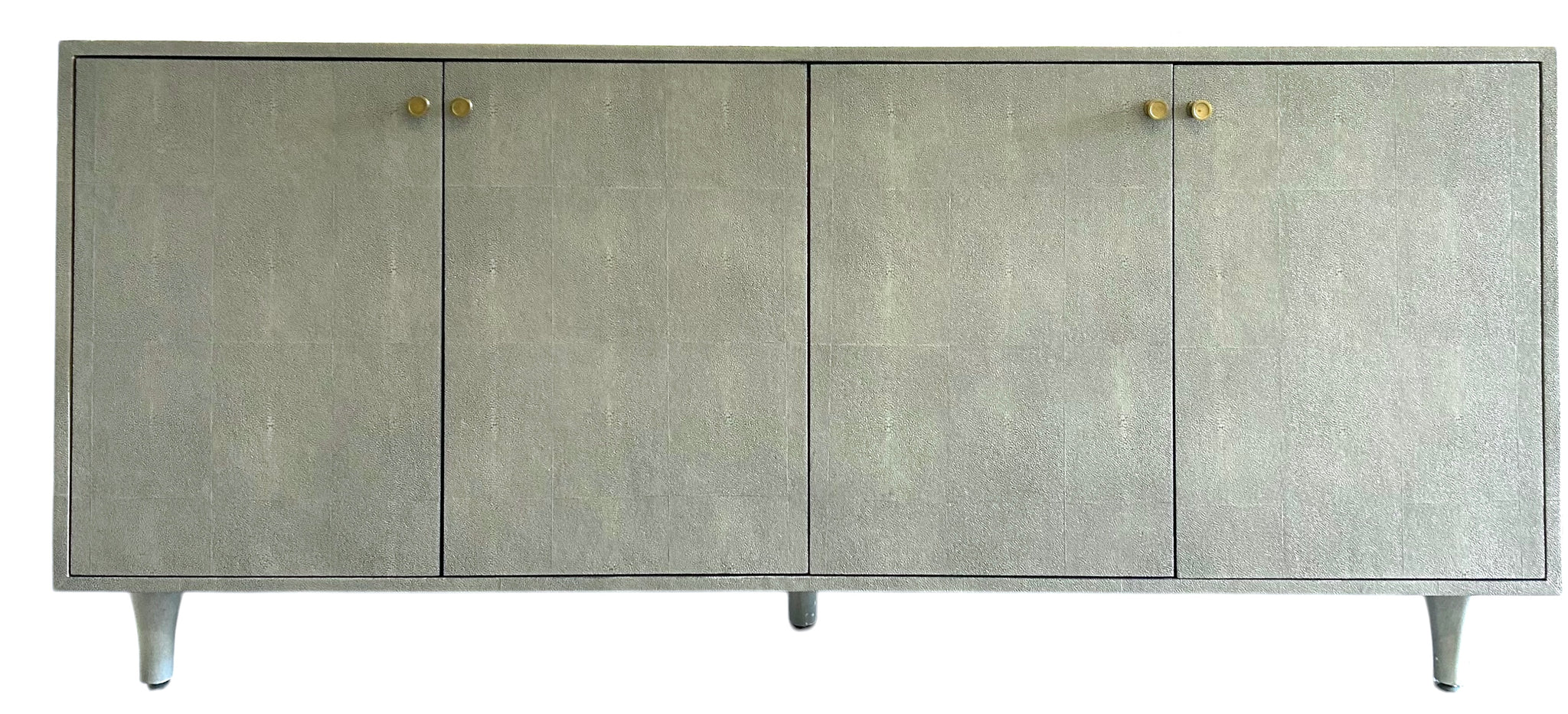 Elegant Custom Credenza in Grey Shagreen