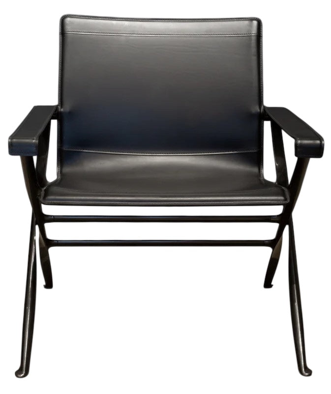 B & B Italia Beverly "14 Armchair in Black Leather.