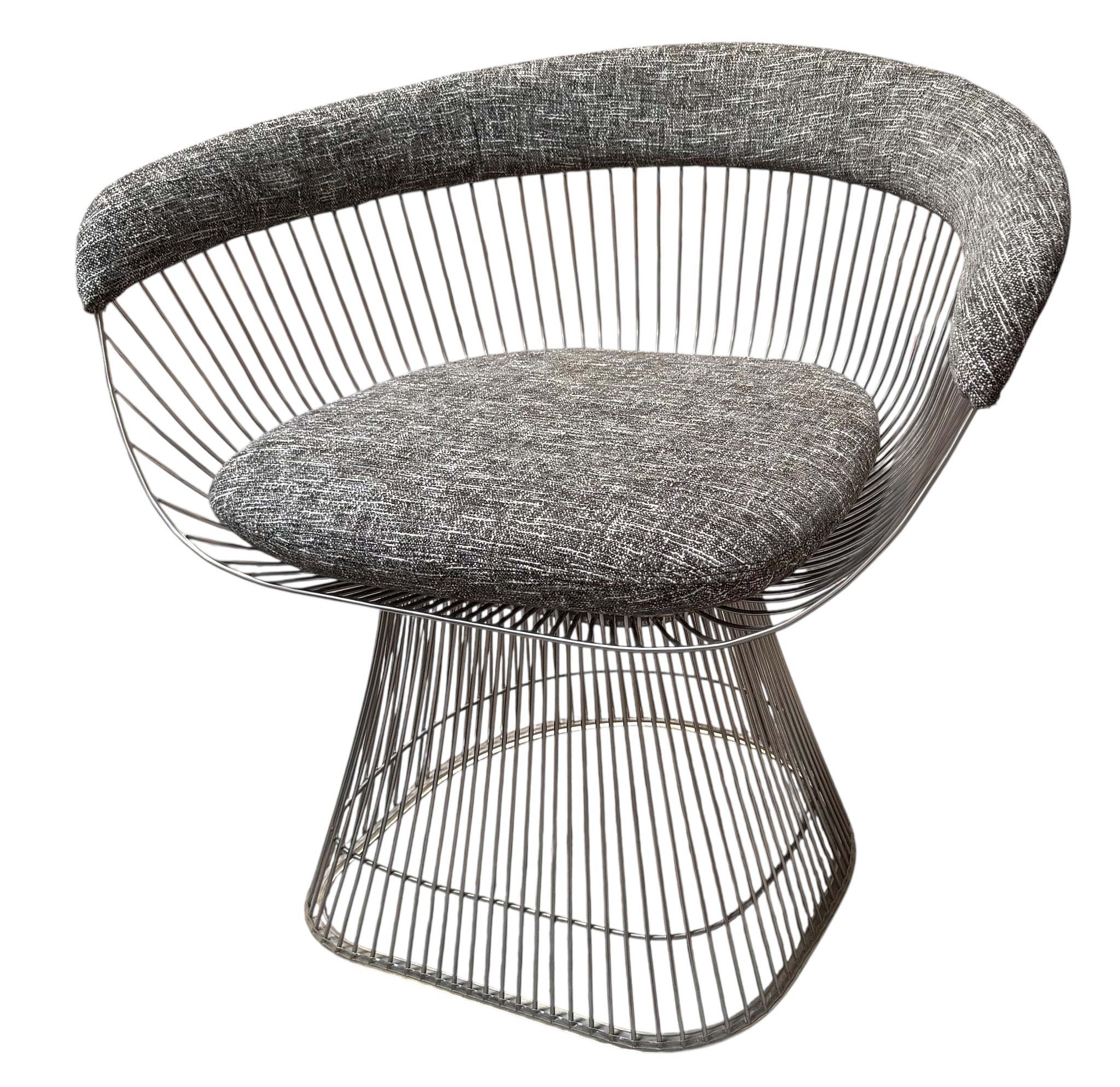Pair Of Reproduction Plantar Wire Chairs with Kelly  Wearstler Fabric