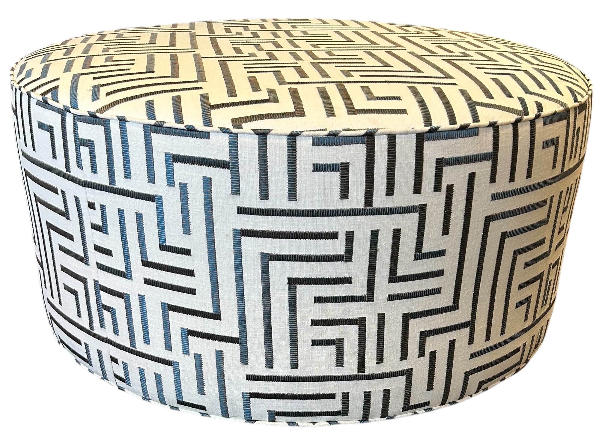 Richard Andronaco Custom Upholstered Round Ottoman