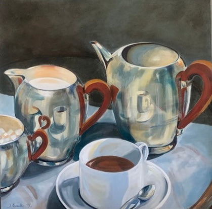 Judith Gaulke "Coffee Set" Oil On Canvas