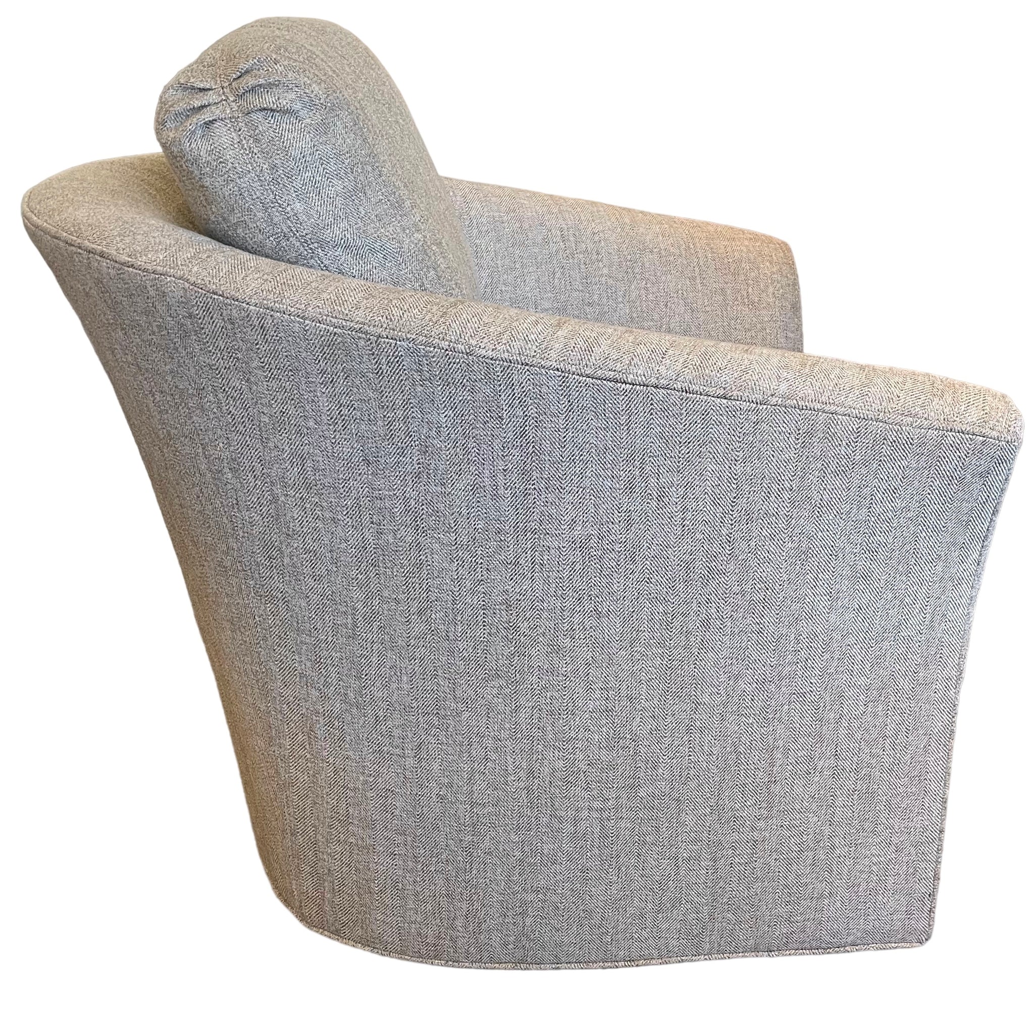 NEW Century Mill Valley Swivel Chair in Grey Tweed