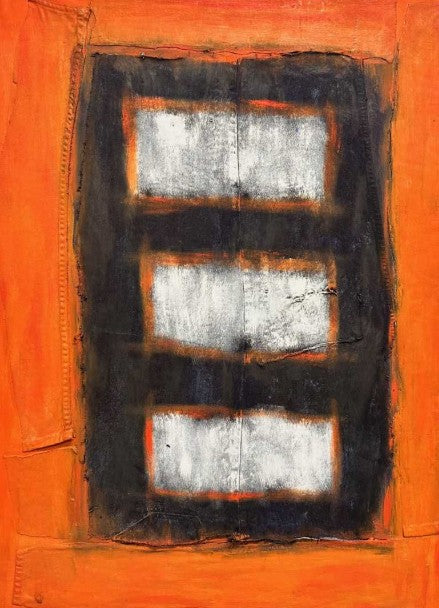 Roni Deleno "Window Pane" Oil Mixed Media Artwork 2011