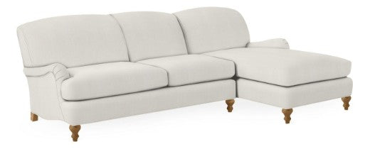 Serena & Lily Miramar English Roll Arm Chaise Sectional.