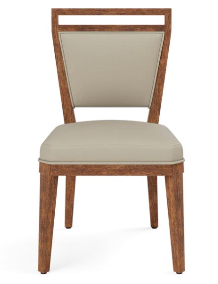 Set of Six NEW Made Goods Patrick Dining Chairs Upholstered in Garonne Sand Leather