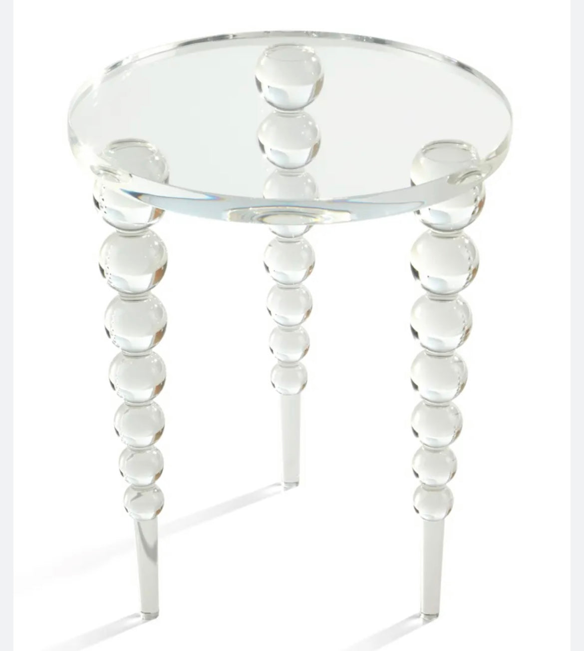 Horchow Ambella Acrylic Side Table