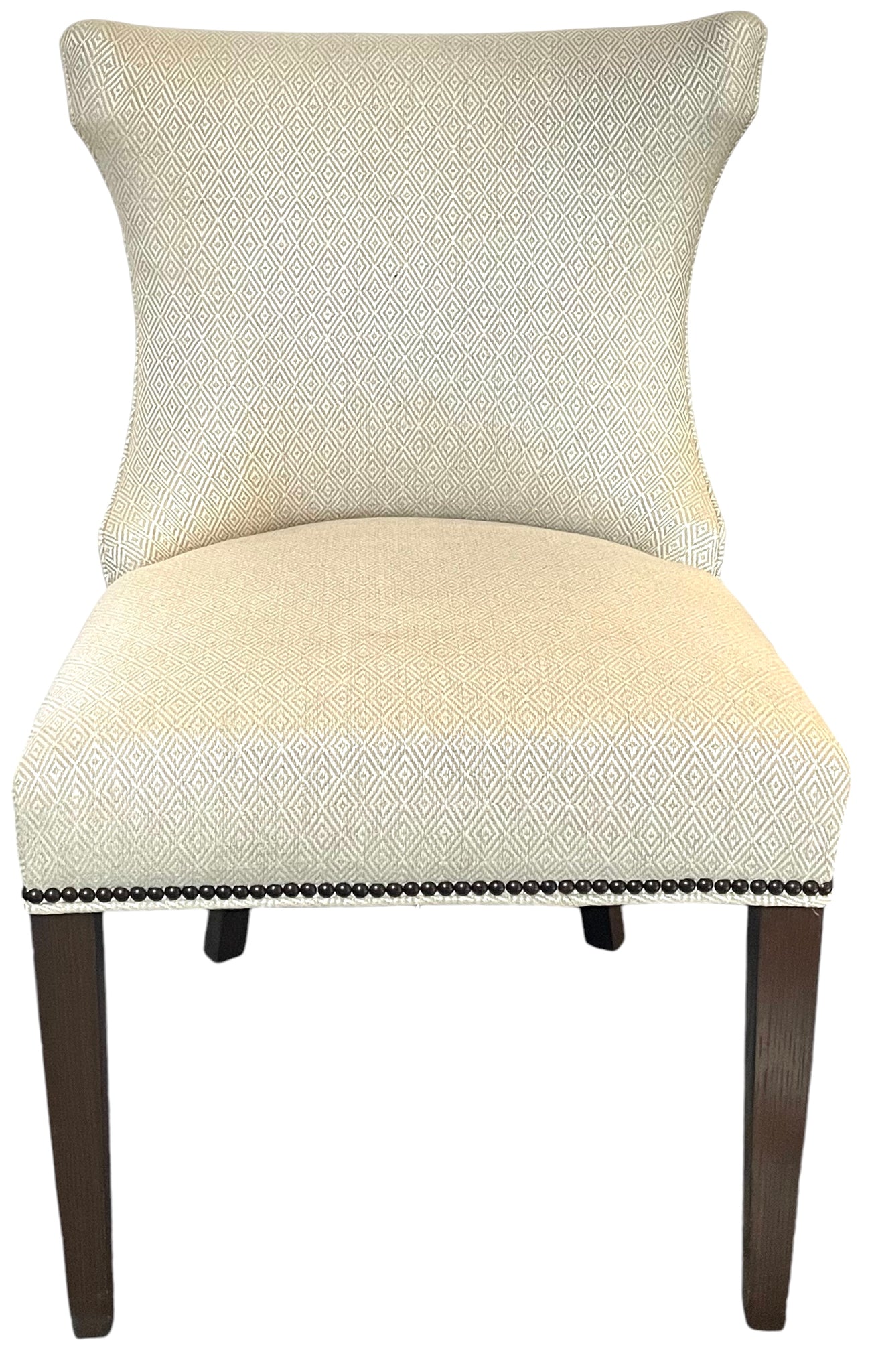 Set of 10 Cypress Custom Linen Dining Chairs