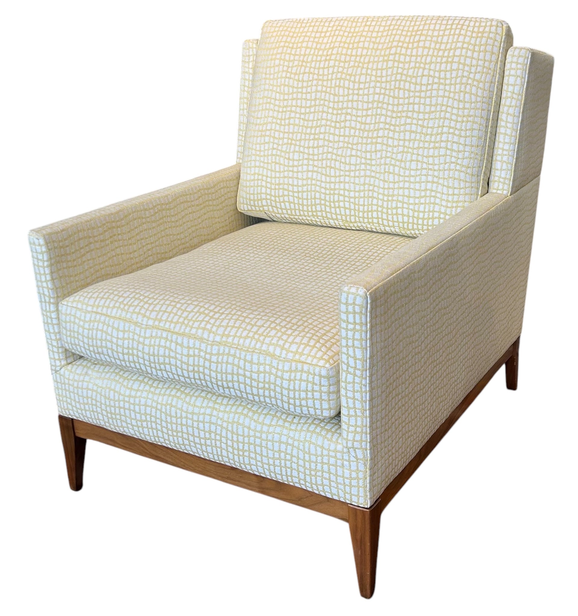 Pair of NEW A Rudin Custom Made Chairs Upholstered in Noblis(French) Fabric. Incredibly Comfortable!