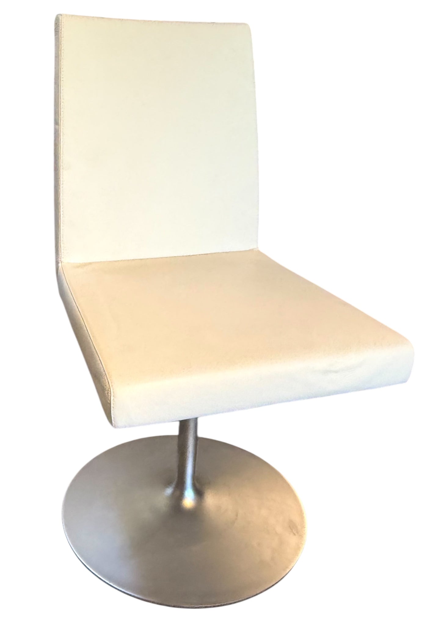 Set Of 5 Leather Rolf Benz Swivel Dining Chairs