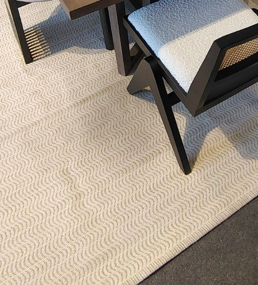 Lee Jofa Sai Rug -Shades of Natural and Taupe, in a soft, heavier weight flat weave