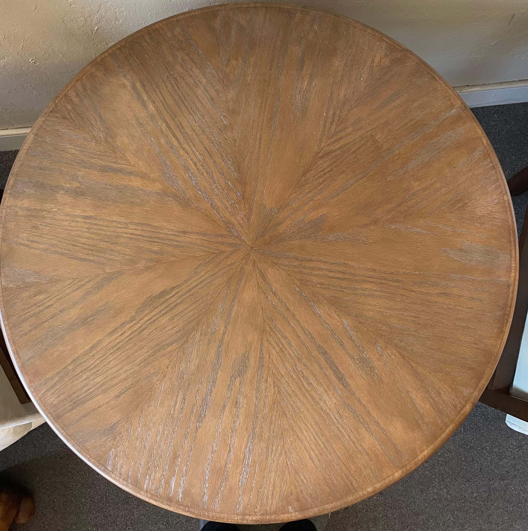 Round Oak Side Table