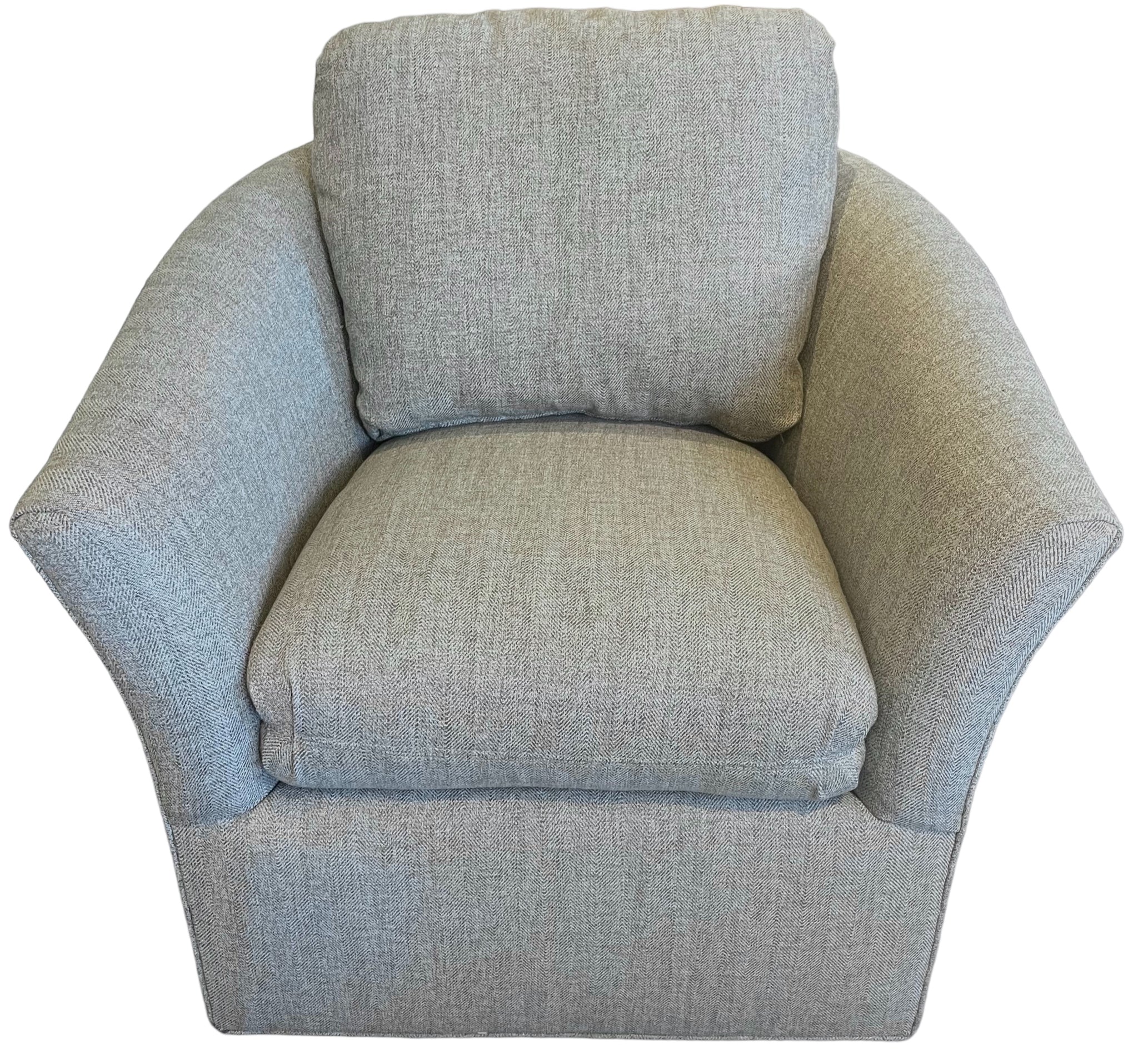 NEW Century Mill Valley Swivel Chair in Grey Tweed