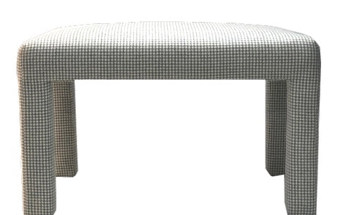 Houndstooth Fabric Parson Bench.